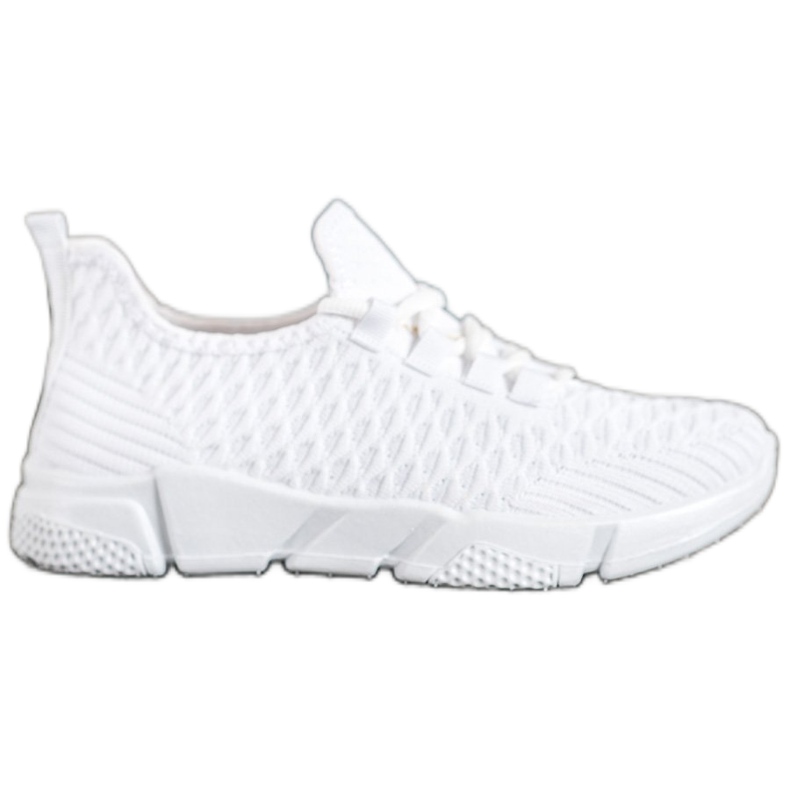 SUPER COOL Bílé textilní tenisky bílý