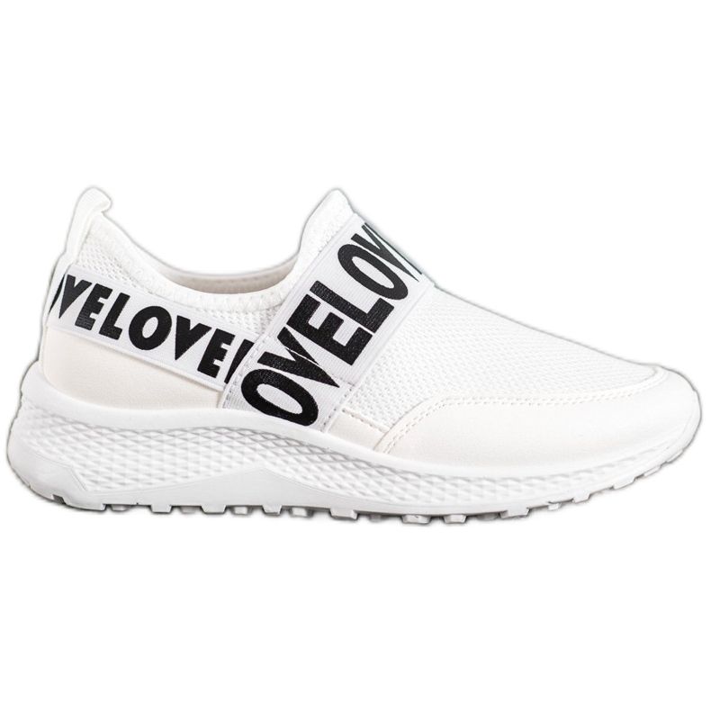Weide White Slipony Love bílý
