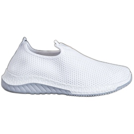 Renda Prolamované slipy na platformě bílý Renda Prolamované slipy na platformě bílý