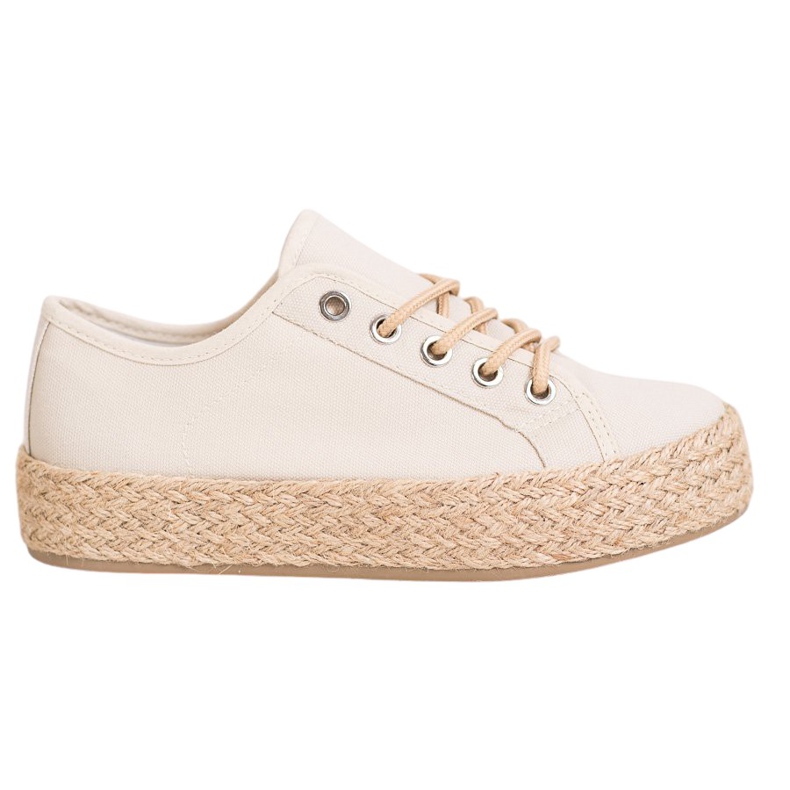 Kylie Tenisky Na Slámové Platformě hnědý