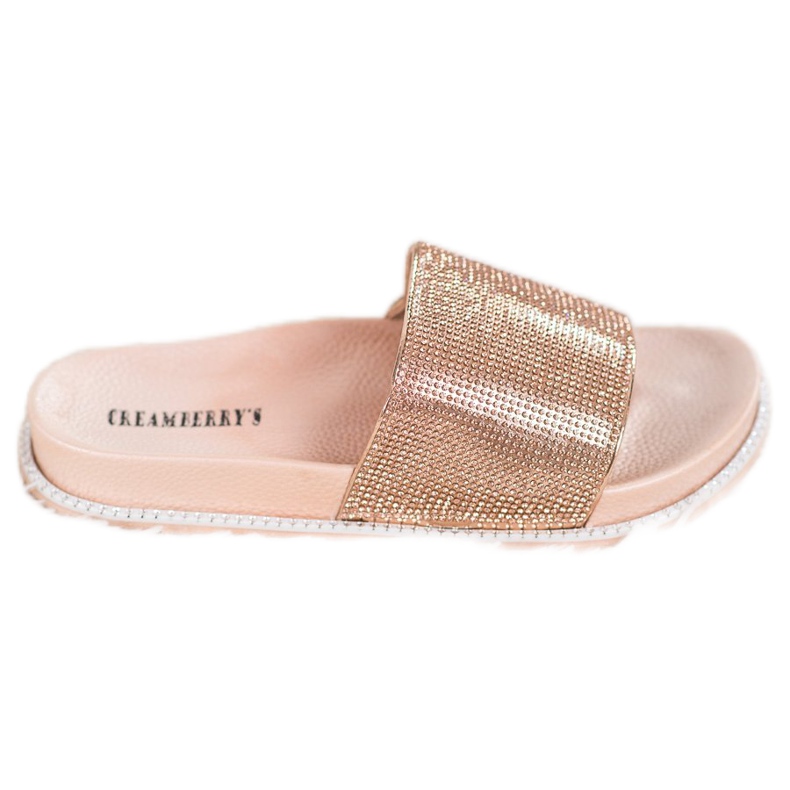 Creamberry'S Zlaté pantofle s krystaly zlatý