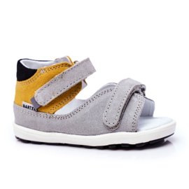 Bartek S.A. Dětské preventivní mini sandály první kroky Bartek W-71266 šedá žluť