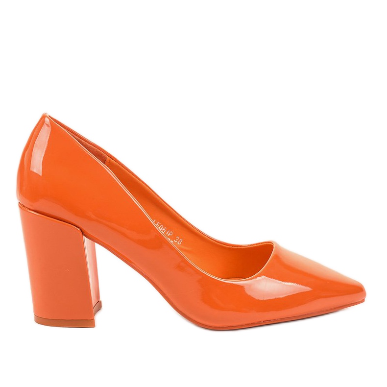 Oranžové pumpy na sloupku LE061P oranžový