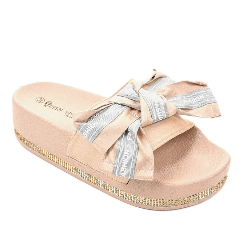 Béžové ležérní módní pantofle 218-207 béžový Béžové ležérní módní pantofle 218-207 béžový