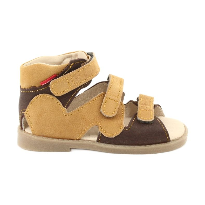 Preventivní kožené sandály žluté/bronzový Mazurek 291 žlutá Preventivní kožené sandály žluté/bronzový Mazurek 291 žlutá