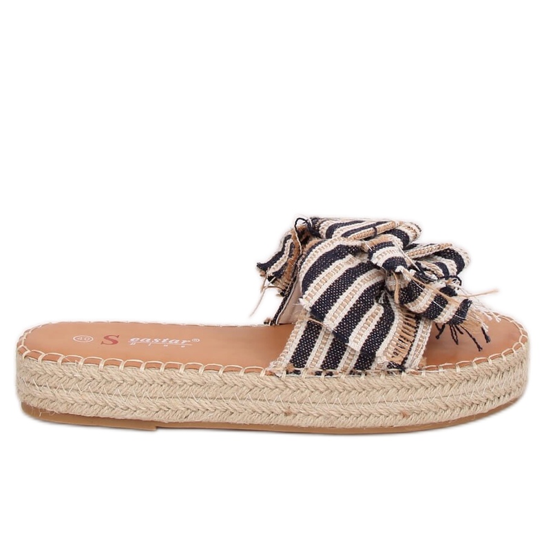 Pantofle espadrilky JH81P Navy bílý černá