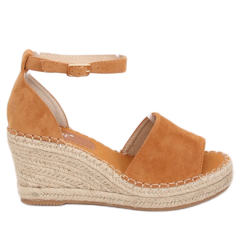 Espadrilky na klínovém velbloudovi TU147 Camel hnědý