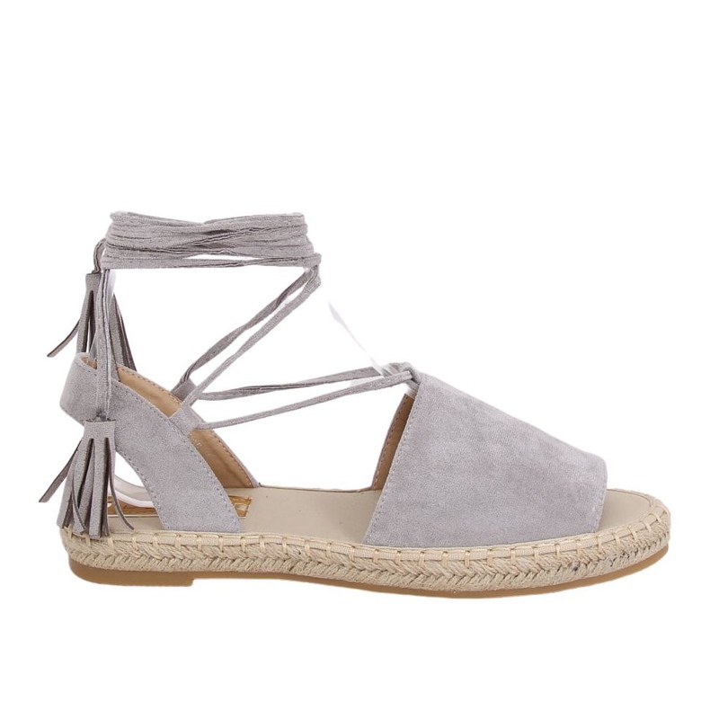Šedé espadrilky pro ženy BB25 Grey šedá Šedé espadrilky pro ženy BB25 Grey šedá