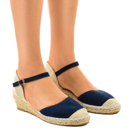 Tmavě modré espadrilky 3M85-18 námořnická modř
