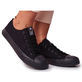 Dámské tenisky z nízkého materiálu Black Ecoma černý