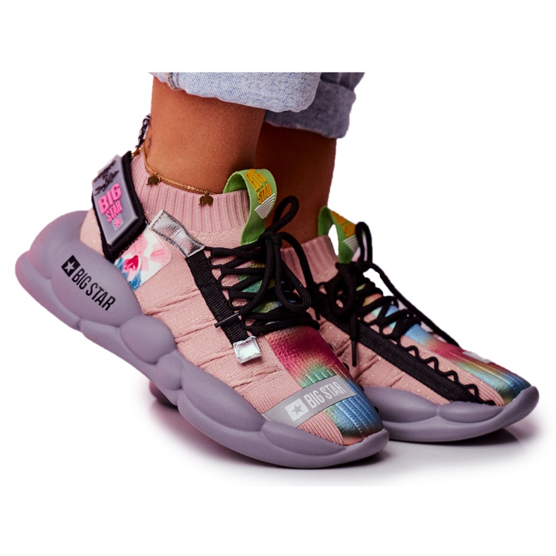 Dámské sportovní boty Big Star od Daniel Lopez FF274A581 růžový vícebarevný Dámské sportovní boty Big Star od Daniel Lopez FF274A581 růžový vícebarevný