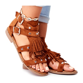 Dámské sandály Boho Camel Balms hnědý