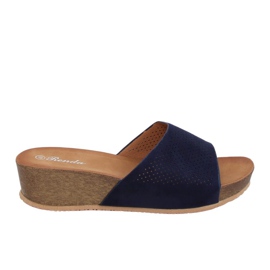 Tmavě modré pantofle 10-238 D.BLUE námořnická modř