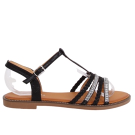 Černé dámské sandály S060123 Black černá Černé dámské sandály S060123 Black černá