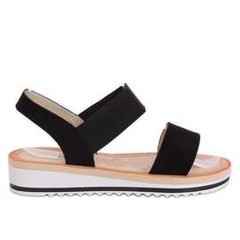 Černé dámské sandály E008 Black černá Černé dámské sandály E008 Black černá