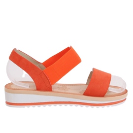 Oranžové dámské sandály E008 Orange pomerančový