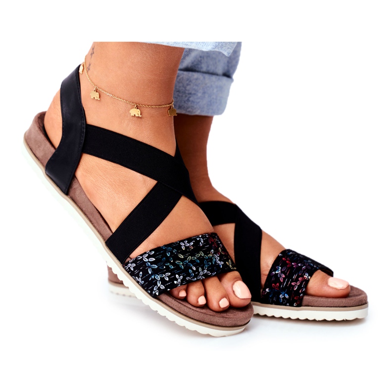 EVE Elegantní dámské sandály černé Morrin černá