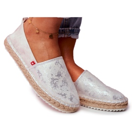 Dámské espadrilky, pletená podrážka Silver Big Star FF274A514 šedá Dámské espadrilky, pletená podrážka Silver Big Star FF274A514 šedá