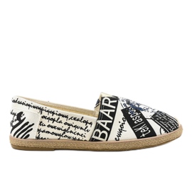 Bílé pánské espadrilové boty BKA-48 bílý černý