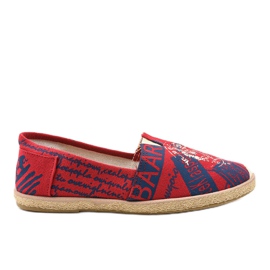 Červené pánské boty espadrilky BKA-48 modrý
