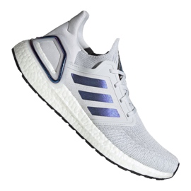 Boty adidas UltraBoost 20 M EG0695 bílý vícebarevný modrý Boty adidas UltraBoost 20 M EG0695 bílý vícebarevný modrý