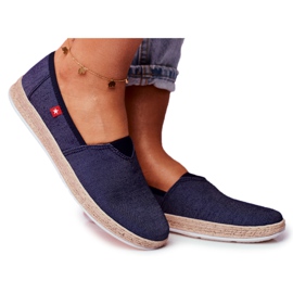 Dámské espadrilky Big Star Slip-on Navy Blue FF276024 námořnická modrá Dámské espadrilky Big Star Slip-on Navy Blue FF276024 námořnická modrá