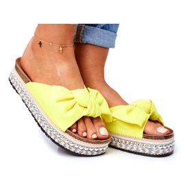 Dámské pantofle High Yellow Neon Mortigo žluť