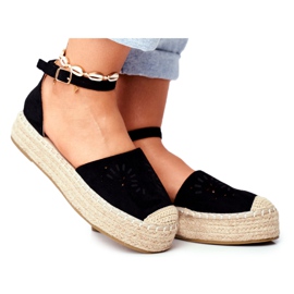 PS1 Dámské espadrilky na černé ložní platformě Palermo černý