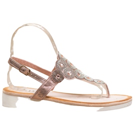 SDS Sandály Na Platformě S Dekoracemi žluť