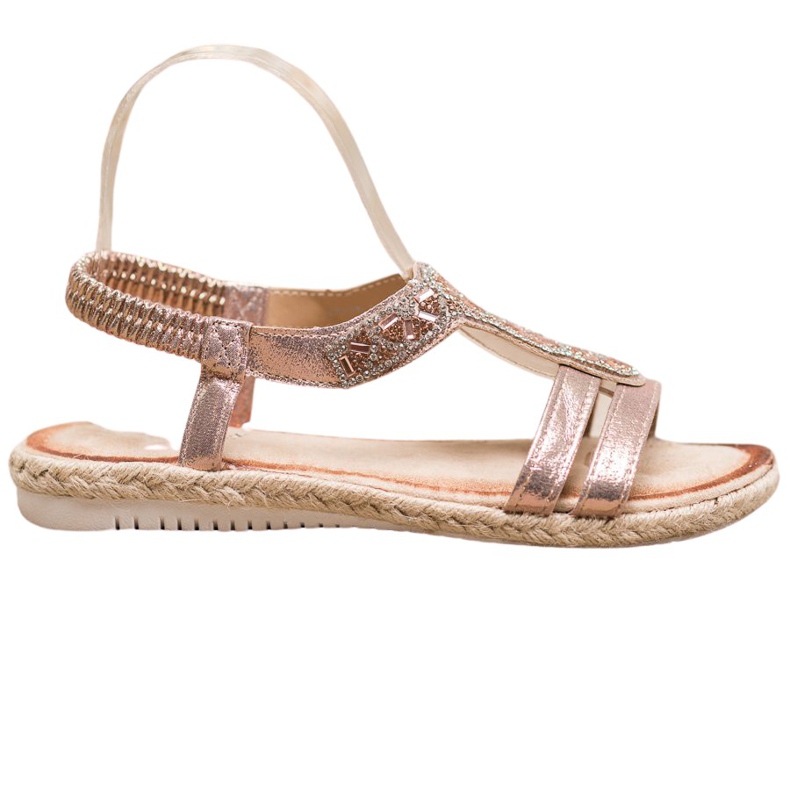 SHELOVET Elegantní sandály s ozdobami žlutá