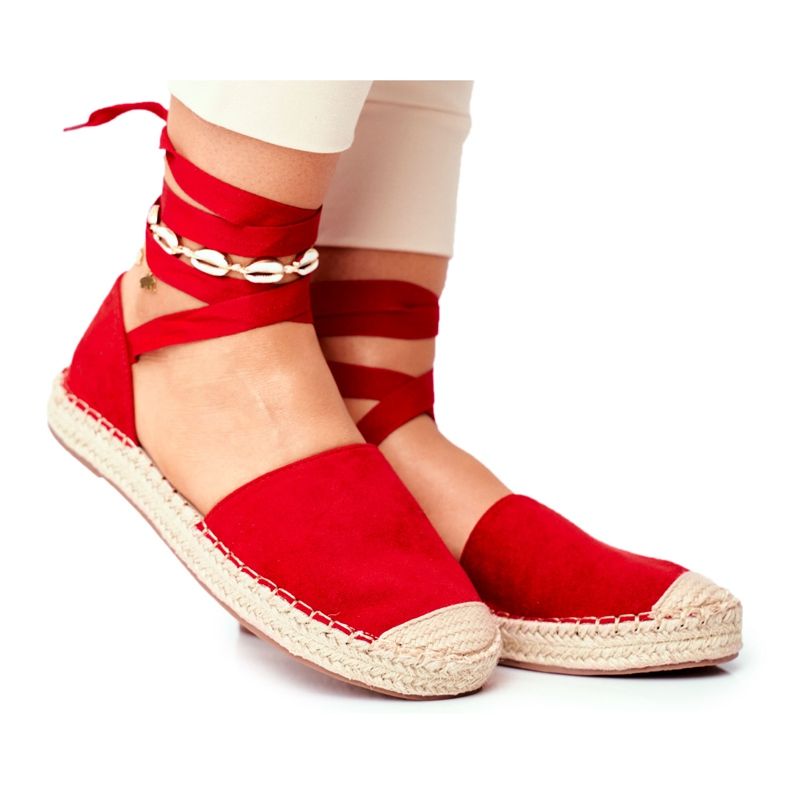 SEA Dámské espadrilky, svázané prádlo, Red Bonjour červené