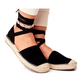 SEA Dámské espadrilky, svázané lnem, Black Bonjour černá