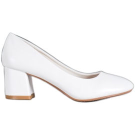 SHELOVET Bílá čerpadla s eko kůží bílý SHELOVET Bílá čerpadla s eko kůží bílý