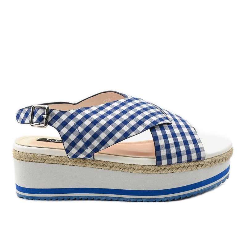 Tmavě modré sandály na platformě 1508-13 modrý