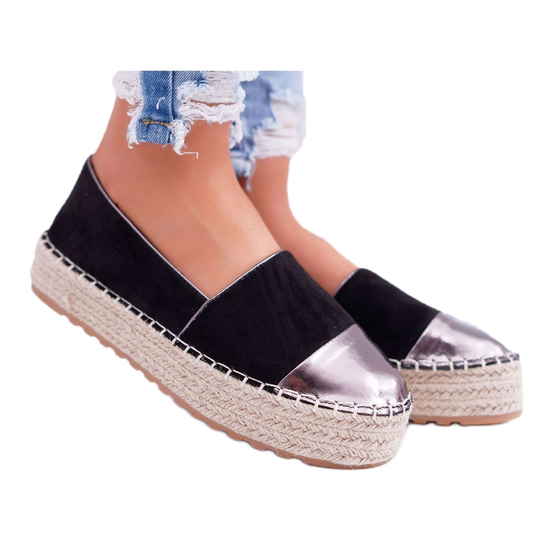 Dámská platforma Espadrilles Black Ringer černá žlutá