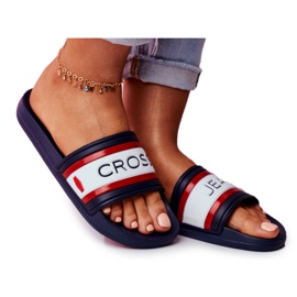 Dámské pantofle Cross Jeans Navy Blue FF2R4160C námořnická modř