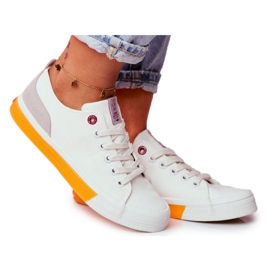 Dámské tenisky Cross Jeans bílé oranžové FF2R4043C bílý oranžový