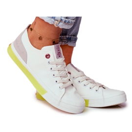 Dámské tenisky Cross Jeans bílé žluté FF2R4042C bílý žluť