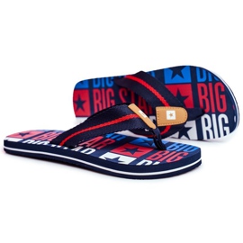 Pánské pantofle Žabky Big Star Navy Blue FF274A484 modrý