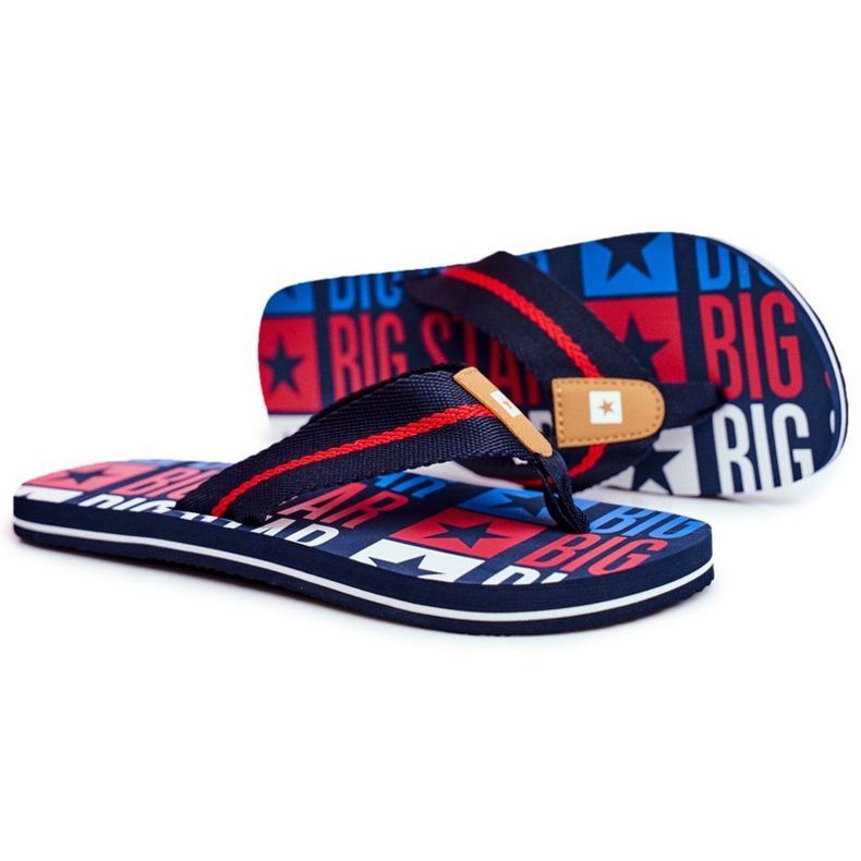 Pánské pantofle Žabky Big Star Navy Blue FF274A484 modrý