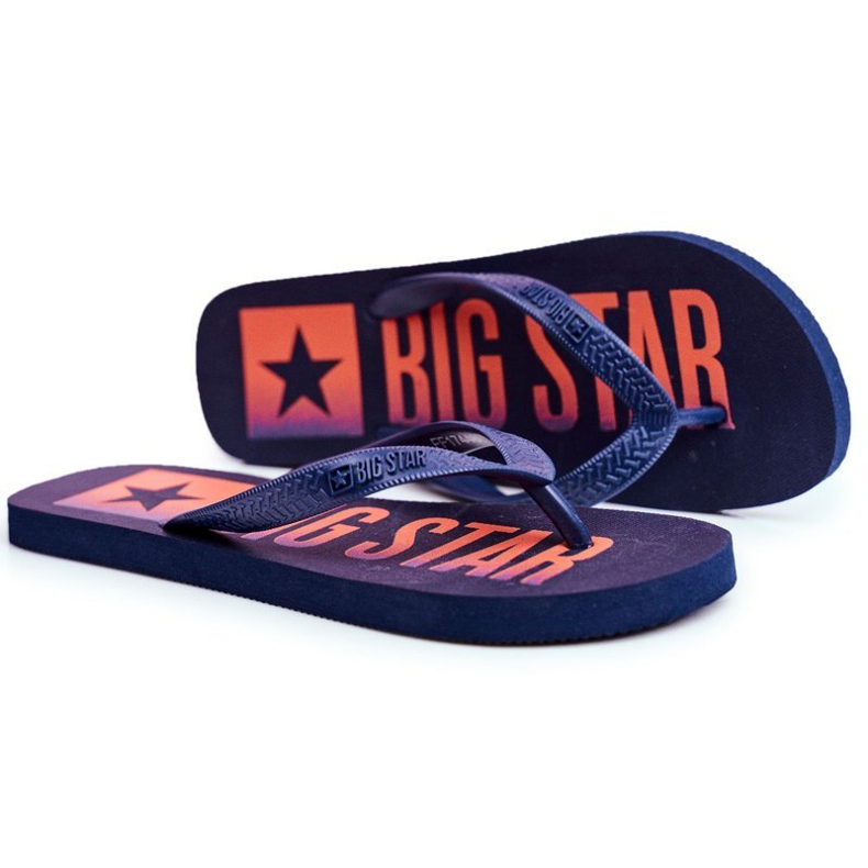 Pánské pantofle Žabky Big Star Navy Blue FF274A468 modrý