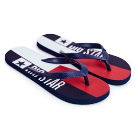 Pánské pantofle Žabky Big Star Navy Blue FF274A454 námořnická modř