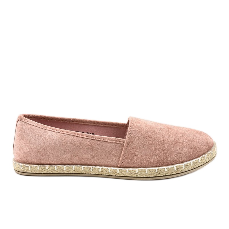 Růžové nazouvací espadrilky D1K-D18 růžový