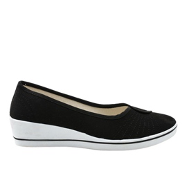 Černé tenisky, klínové tenisky K-1-001 černá