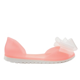 Růžové sandálky Meliski s mašlí S5-35 růžový