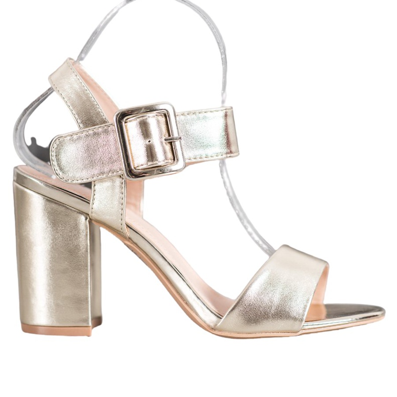 Small Swan Sandály Na Tyči S Eko Kůže zlatý