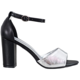 Small Swan Klasické sandály na baru černý šedá