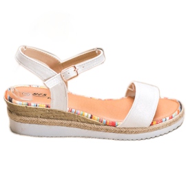 Yes Mile Pohodlné semišové sandály bílý