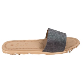 Small Swan Pantofle se třpytkami černý vícebarevný