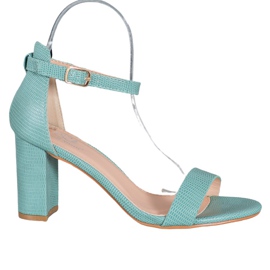Small Swan Stylové sandály na vysokém podpatku zelená Small Swan Stylové sandály na vysokém podpatku zelená
